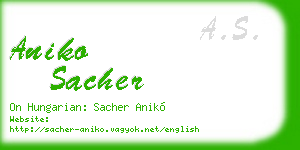 aniko sacher business card